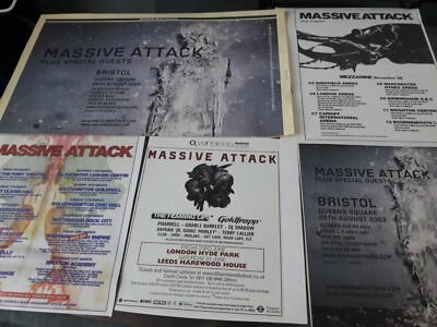 MASSIVE ATTACK - LIVE TOUR  2003 1998 2006 2003 2004 original advert / magnet 