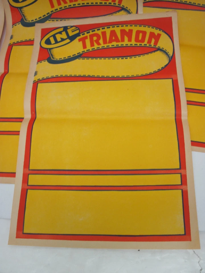 CINE TRIANON  Cinéma : Lot 6 Anciennes Affiches Ephémères Programmes pour Films - Photo 2/4