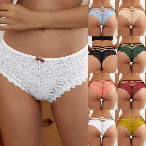 Sexy Damen-Spitzenschlüpfer Höschen Damen-Tanga Slip Höschen Unterwäsche - Bild 3 von 38