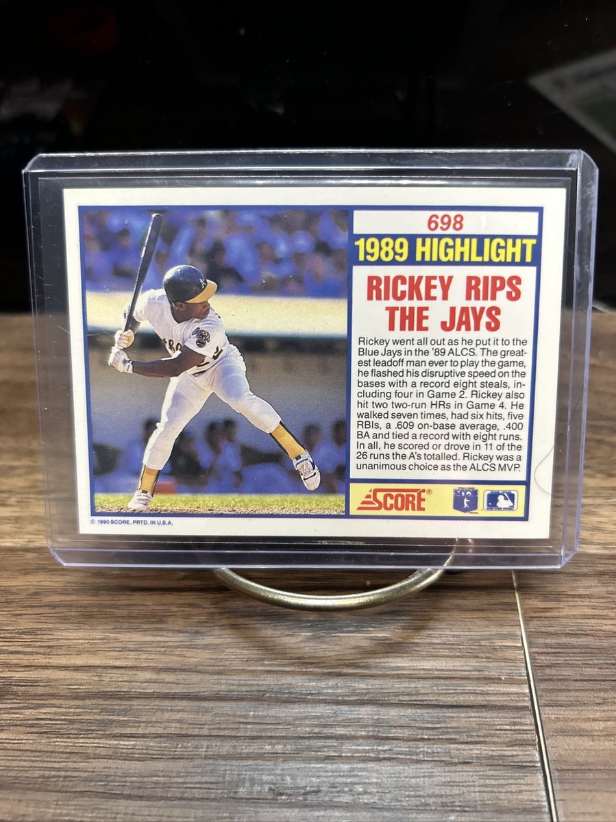 1990 Score Rickey Henderson 1989 Highlight #698 Rickey Rips