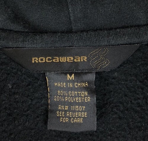 Rocawear Boys M (10/12) Hoodie Full Zip Pullover Sweater Black All Over Print - Picture 7 of 7