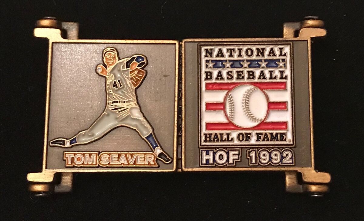 Tom Seaver Hall of Fame Career Stats Door Pin METS