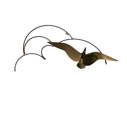 Vintage Brass Seagull Sculpture Wall Hanging Decor Mid Century Jere Curtis