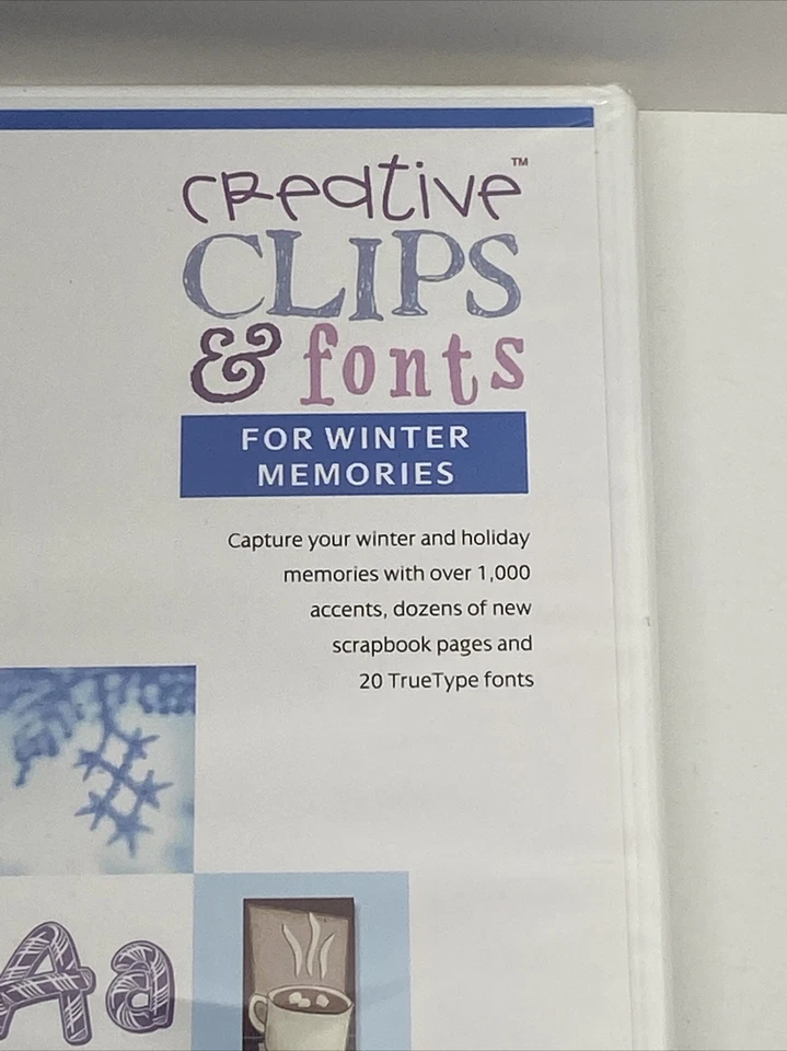 DVD de software de computador lembranças clipes e fontes criativos PARA MEMÓRIAS DE INVERNO - Imagem 2 de 4