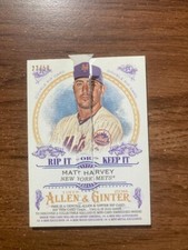 2016 ALLEN & GINTER DOUBLE RIP CARD /50 RIPPED DEGROM HARVEY Mets