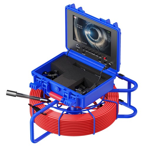 Sewer Camera 164ft Pipe Inspection Camera 512hz Self-leveling w/ Meter Counter - Picture 16 of 21