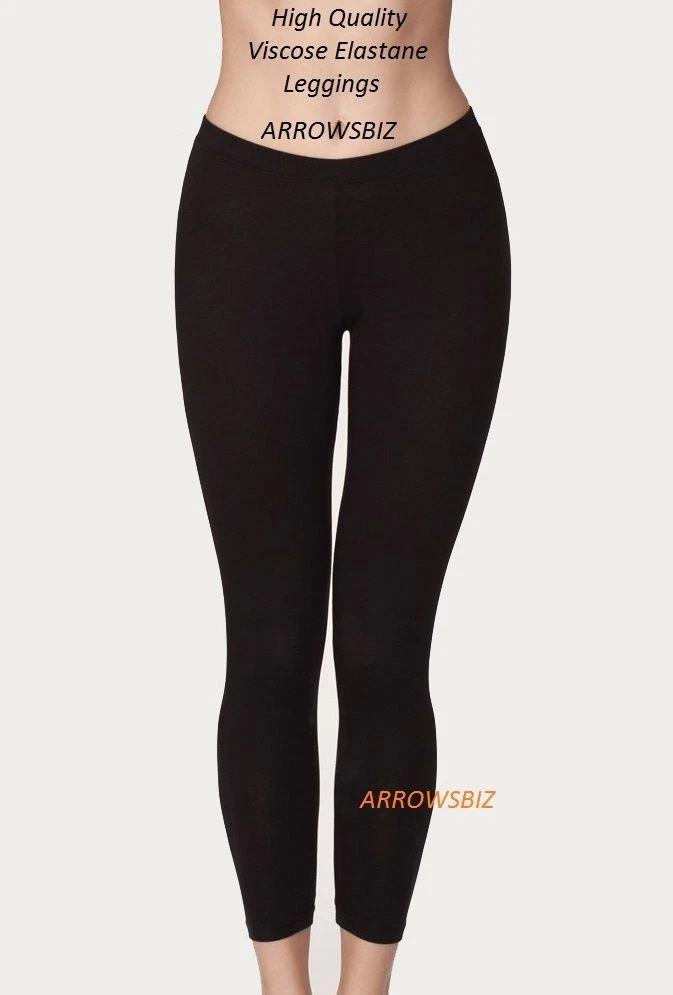 New High Quality Basic Essential Viscose Stretch Leggings Pants