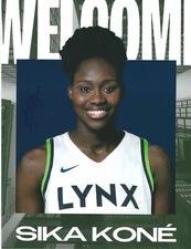 SIKA KONE Signed 8.5 x 11 Photo WNBA Basketball MINNESOTA LYNX Free Ship SPAIN