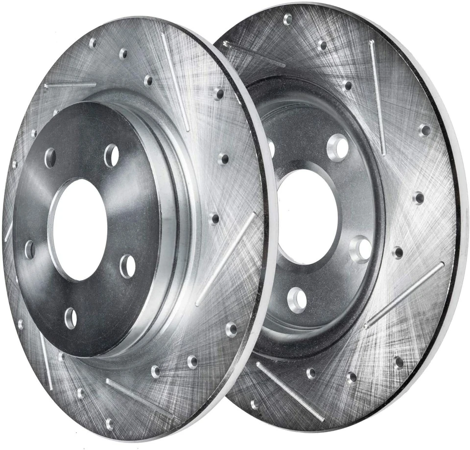 10.24" Rear Drilled Rotors Left Caliper Brake Pads for Honda Accord Acura TSX - Image 4 of 4