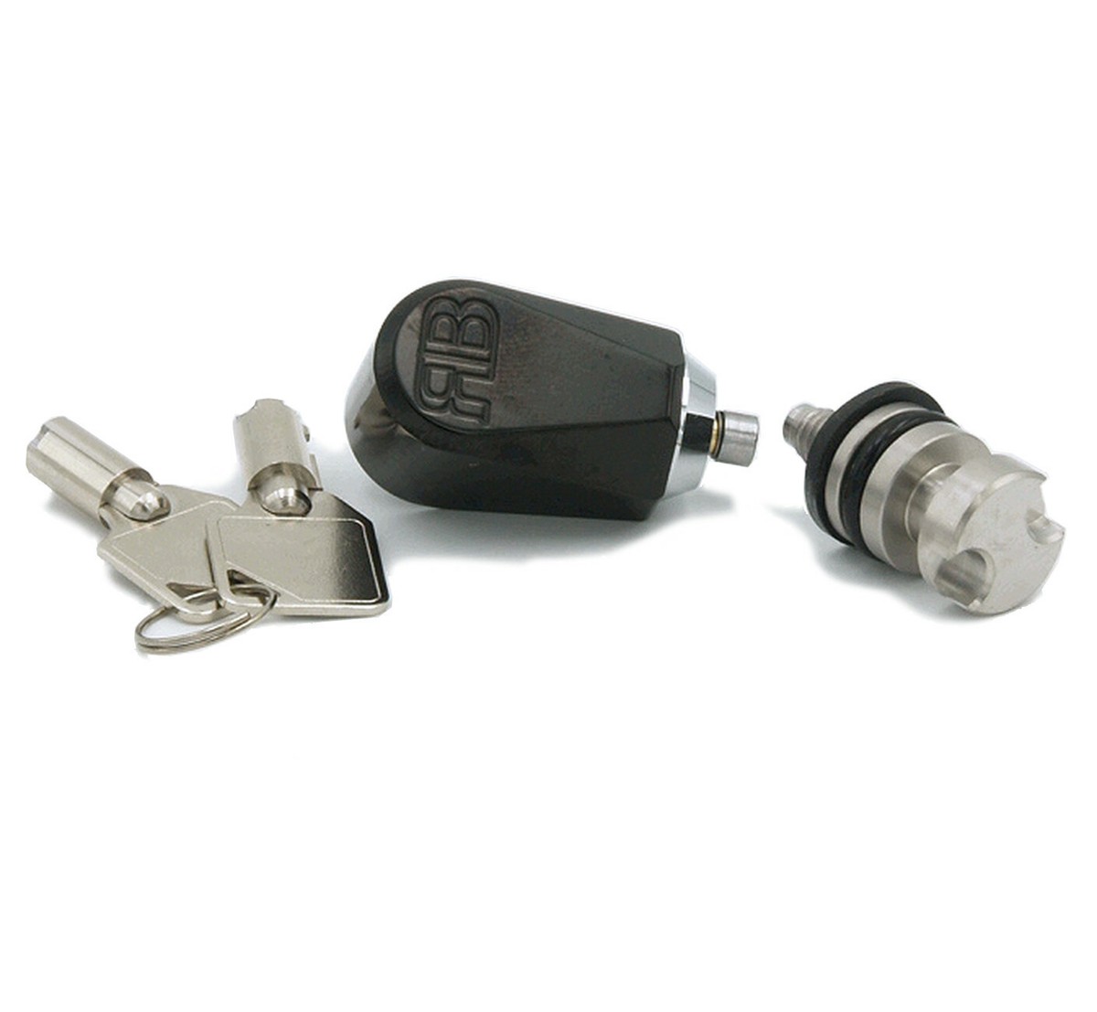 Robert Becker SLX-Blk Black Seat Lock with Chrome Push Pin for