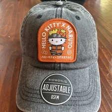 Naruto Shippuden x Hello Kitty Embroidered Adjustable Hat OSFM Sanrio Bioworld
