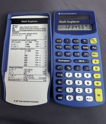 Texas Instruments Math Explorer Calculator TI Texas Instrument Math Explorer Calculator With cover | eBay