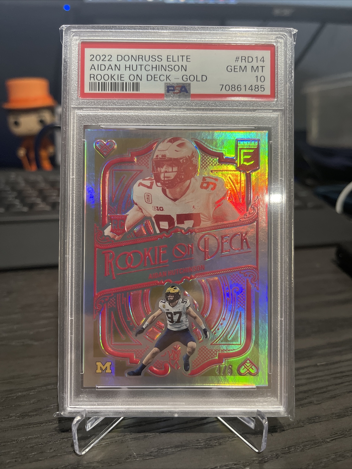 Aidan Hutchinson Panini Donruss Elite Rookie on Deck #RD14 Gold