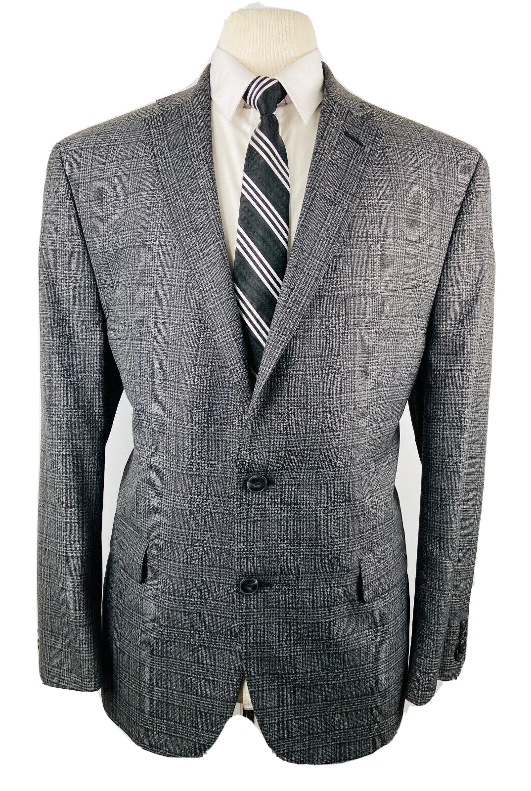Giacca tuta MICHAEL KORS uomo 44R grigio plaid check blazer super morbido cappotto sportivo