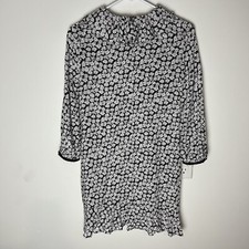 ZARA Floral Keyhole Back 3/4 Sleeve Ruffle Dress Size XS