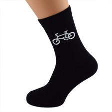 Cool Design Bicycle Mens Black Socks UK Size 5-12 - X6S182