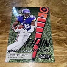2021 Contenders Football Justin Jefferson Chain Movers Card CM-JJE Ruby Parallel