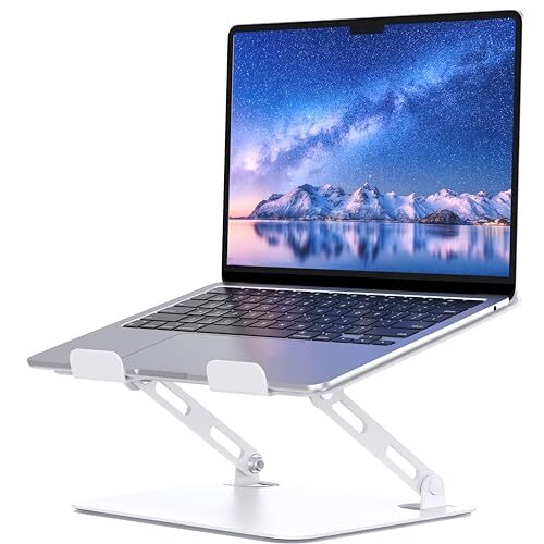 Adjustable Ergonomic C-White Laptop Stand for Desk Portable Riser  -image
