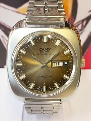 AUTHENTIC CAMY GENEVA SUPER AUTOMATIC CLUB STAR SWISS ETTA MEN'S
