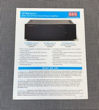 BK COMPONENTS ST1400 SERIES II POWER AMPLIFIERS INFORMATION PAGE J0332 