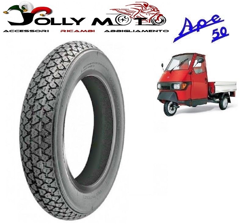 Copertoni Tubeless 3 Pneumatici Deestone 100/90-10 Per Piaggio Ape 50 - Gomme Tassellate Tubeless 8PR Pneumatici Rinforzati Scooter - Foto 7