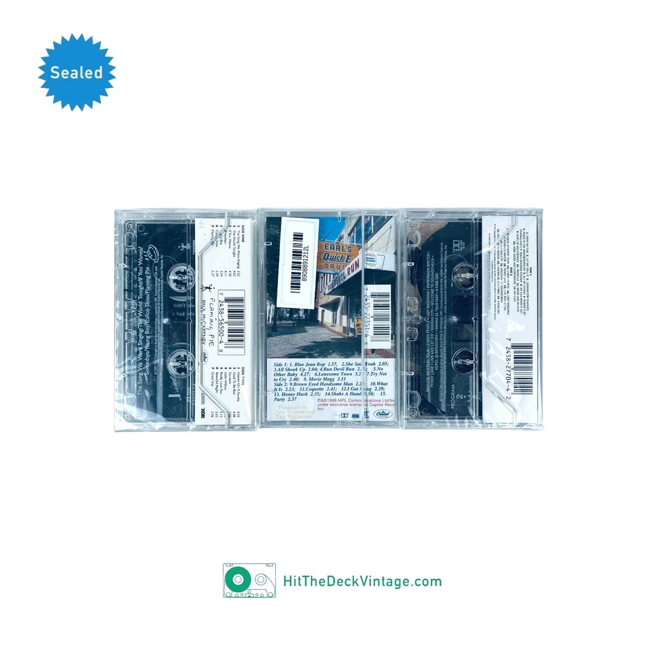 3x SEALED Paul McCartney Cassette Tapes: Flaming Pie Run Devil Run Paul Is Live - Image 2 of 3