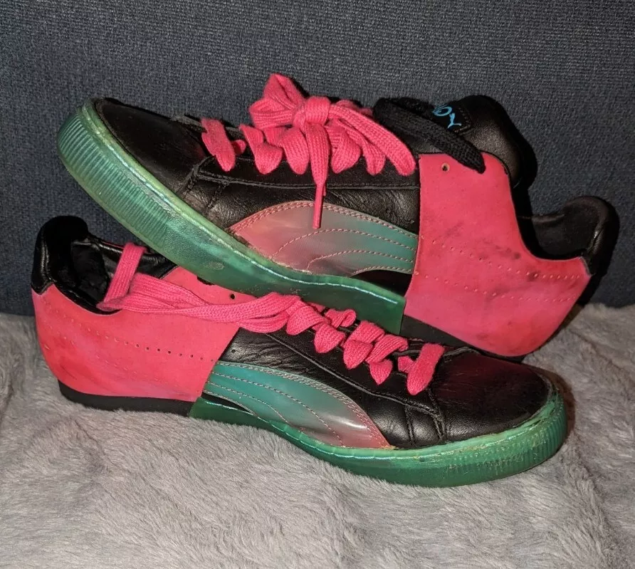 Puma shoes cheap pink and black