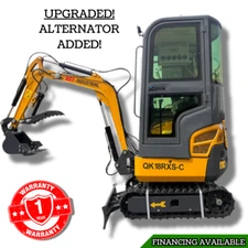 NEW Mini Excavator 1 ton AGT QK18RXSC 13HP Digger with Air Conditioning
