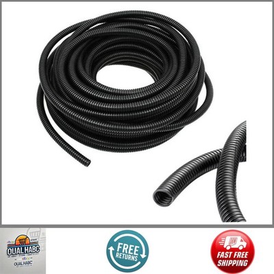 1/4'' ID Wire Loom Split Tubing 16.5 ft Cord Protector Flexible Automotive Wire