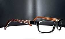 VTG PERRY ELLIS PE 294A-3 Black Brown Rectangle Full Rim Eyeglasses FRAMES ONLY