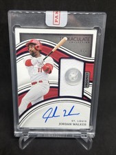 2023 Immaculate Jordan Walker Prospect Button Patch Auto 4/8 Cardinals RC