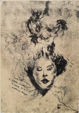 WALTER PIACESI: Rara Incisione cm. 64x44 Firmata, Datata, Titolata. STUPENDA!!!