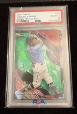 2024 Topps Finest Junior Caminero RC Green Refractor /35 PSA 10