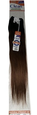 MODEL MODEL Clean 100% Human Hair Weave Extension 18  Natural Straight