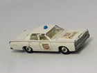 Vintage Matchbox Lesney No.55 Mercury Police Car White Blue Light Auto Steer