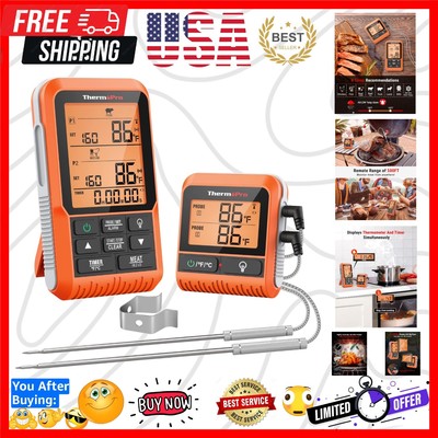 TP826 500FT Wireless Meat Thermometer, Dual Meat Probe Cooking Thermometer wi...