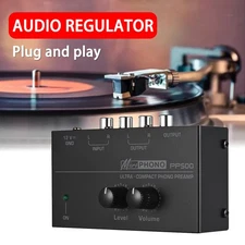 Preamplifier Phono Turntable Preamp Audio Amplifier RCA Input RCA 1/4 TRS Output