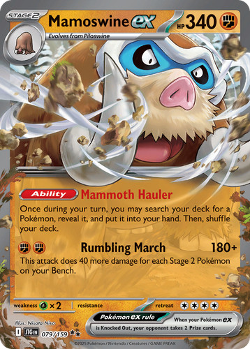Mamoswine ex 079/159 Ultra Rare Journey Together Pokemon Holo Near Mint