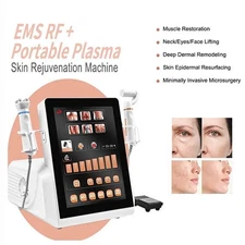 2in1 Microcurrent R-F Fibroblast Plasma Pen Acne Skin Care Rejuvenation Machine