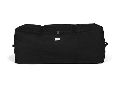 Bolsa de cincha para árbol de Navidad 60W x 24D x 24H negra poliéster resistente Foto 2 de 4