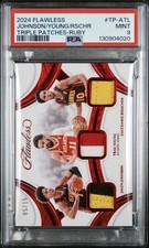 2024 Flawless Ruby Triple Patch Jalen Johnson,Trae Young,Risacher  5/15(POP 1) 
