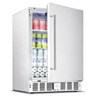 VEVOR 24" Outdoor Beverage Fridge Cooler 150QT Beer Refrigerator Stainless Steel