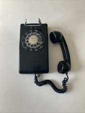 VTG Rotary Dial Telephone Bell System Black Wall Mount W/VOLUME Western Electric