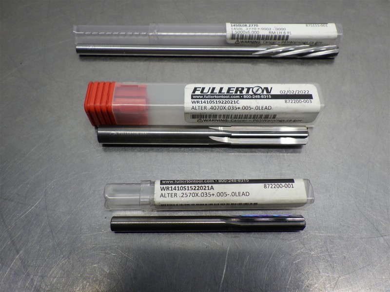 Lot of 3 NEW! Carbide Reamers (3)Various Brands/Styles/Sizes (As Shown)