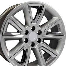 20x8.5 Silver Chrome 5696 Wheels Set Fit Chevy Silverado Tahoe Suburban