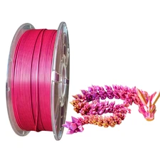 1KG 1.75mm Tri-Color Silk Red/Gold/Purple Silk PLA Filament, 3D Printer Filament