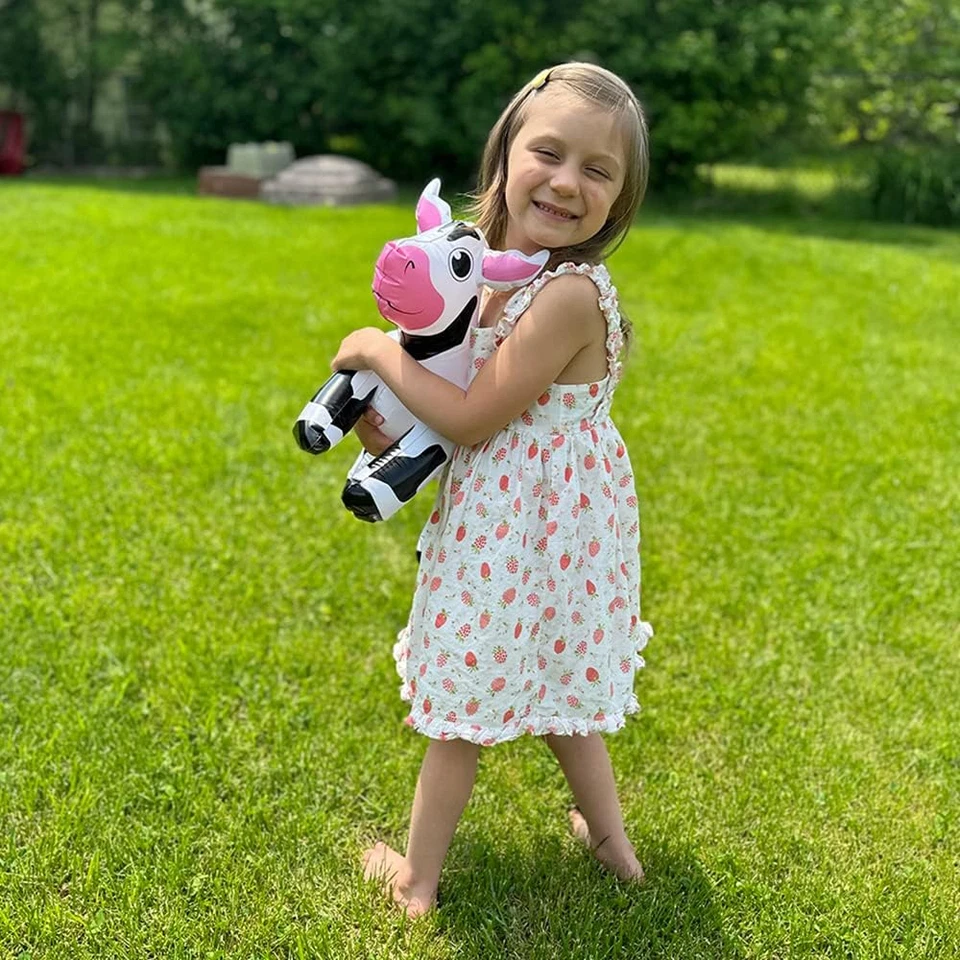 - Lindo juguete inflable para animales para niños - Decoraciones de cumpleaños de animales de granja, safari Foto 4 de 4