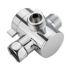 .1/2 Inch 3-Way T-adapter Bath Shower Head Arm Mounted Diverter Valve Tap