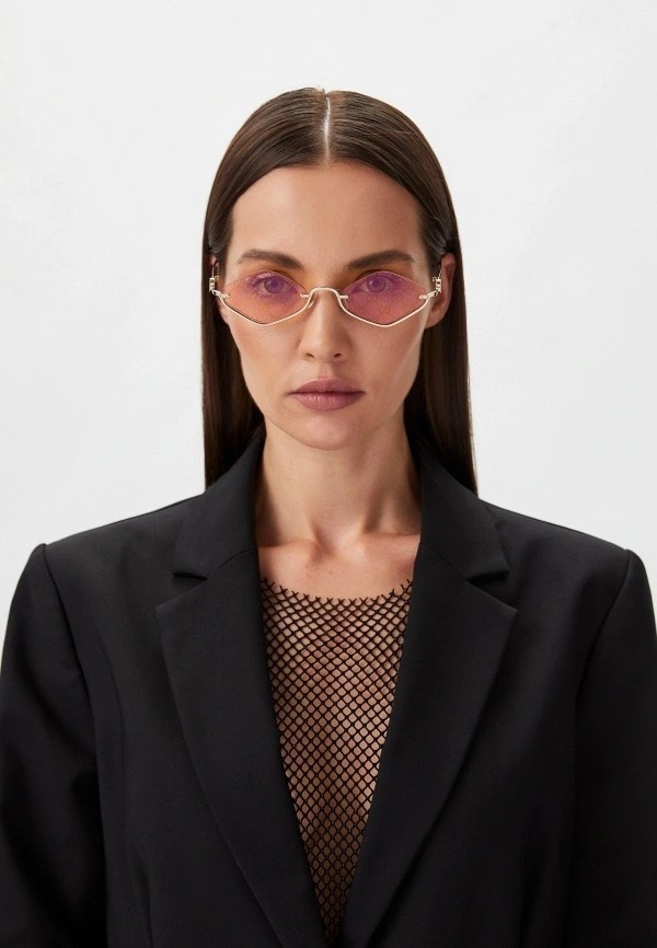 Gucci Women Sunglasses Gold Rose Mirror Yellow Cat Eye  display picture 2