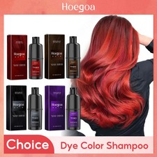 Instant Dye Shampoo DIY Hair Dye Natural Black Color Repair Gray White Hair...